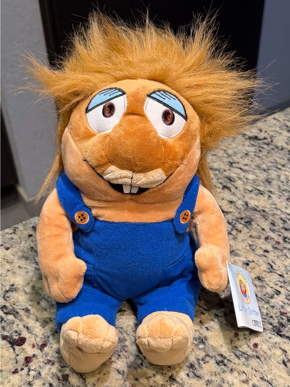 Plush Monster Toy with Orange Hair & Blue Overalls - Little Critter